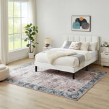 5'x7' Area Rug, Soft Washable Low-Pile Carpet Mat with Non-Slip Backing for Living Room and Bedroom