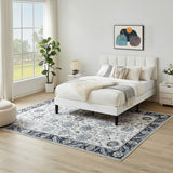 5'x7' Area Rug, Soft Washable Low-Pile Carpet Mat with Non-Slip Backing for Living Room and Bedroom