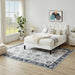 5'x7' Area Rug, Soft Washable Low-Pile Carpet Mat with Non-Slip Backing for Living Room and Bedroom