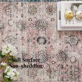 5'x7' Area Rug, Soft Washable Low-Pile Carpet Mat with Non-Slip Backing for Living Room and Bedroom
