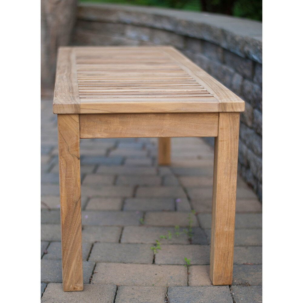 Solid Teak 5-foot Backless Bench