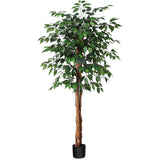 5ft Artificial Ficus Tree with Natural Wood Trunk