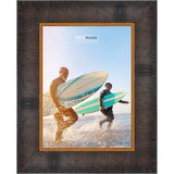 5x10 Contemporary Walnut Complete Wood Picture Frame with UV Acrylic, Foam Board Backing, & Hardware