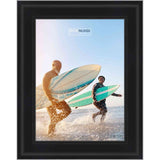 5x10 Traditional Black Complete Wood Picture Frame with UV Acrylic, Foam Board Backing, & Hardware