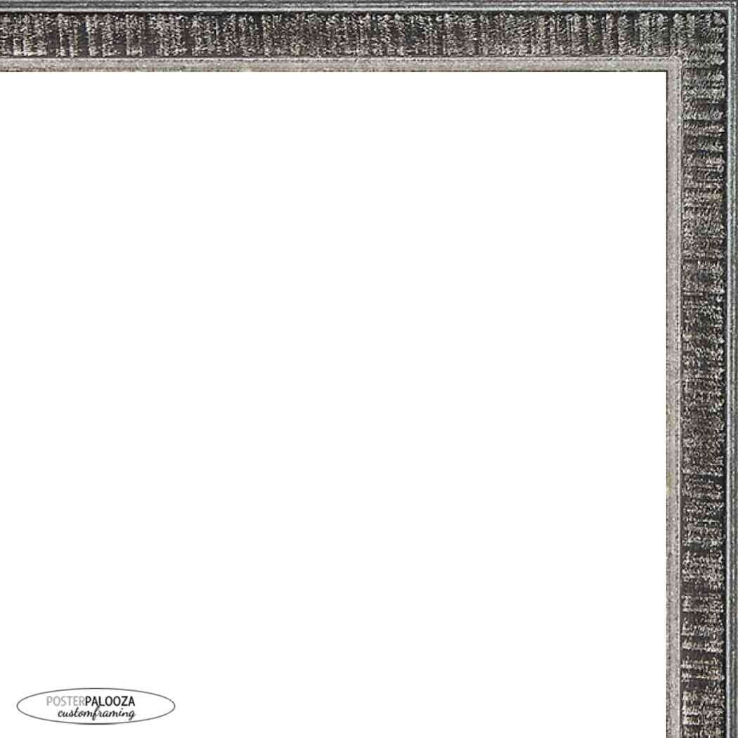 5x6 Distressed/Aged Black Complete Wood Picture Frame with UV Acrylic, Foam Board Backing, & Hardware