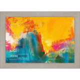 5x7 Contemporary Silver Complete Wood Picture Frame with UV Acrylic, Foam Board Backing, & Hardware