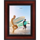 5x7 Traditional Mahogany Complete Wood Picture Frame with UV Acrylic, Foam Board Backing, & Hardware