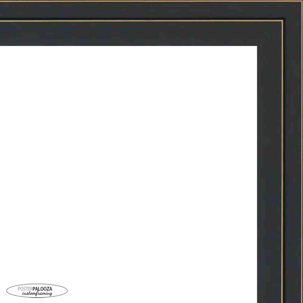 5x8 Contemporary Black Wood Picture Frame - UV Acrylic, Foam Board Backing, & Hanging Hardware Included!