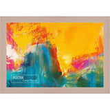 5x8 Contemporary White Washed Complete Wood Picture Frame with UV Acrylic, Foam Board Backing, & Hardware