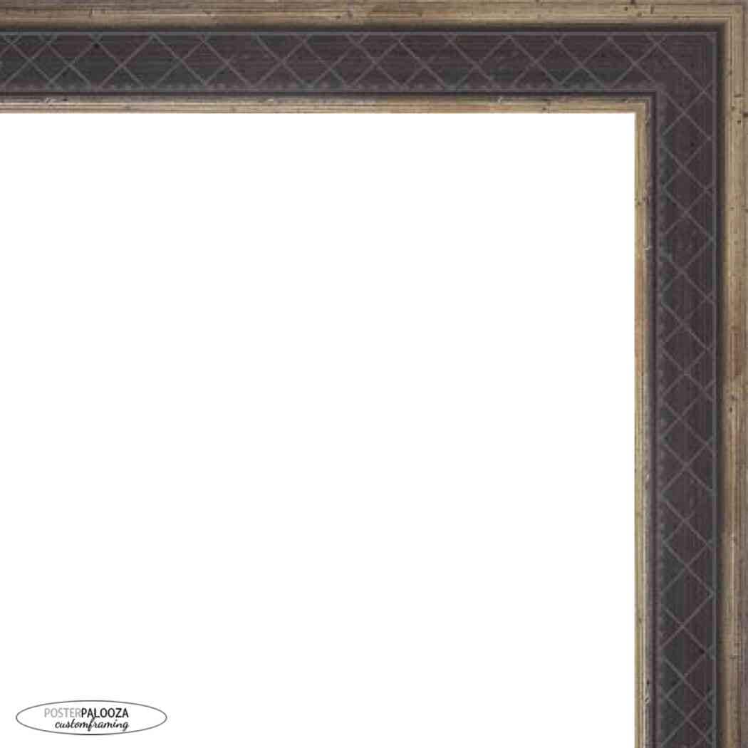 5x8 Traditional Antique Silver Complete Wood Picture Frame with UV Acrylic, Foam Board Backing, & Hardware