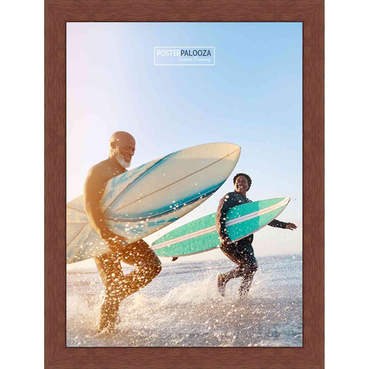 5x8 Traditional Cherry Complete Wood Picture Frame with UV Acrylic, Foam Board Backing, & Hardware
