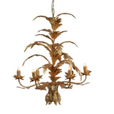 6 - Light Metal Chandelier with Adjustable Chain(No Bulb) - N/A
