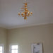 6 - Light Metal Chandelier with Adjustable Chain(No Bulb) - N/A