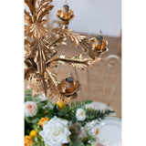 6 - Light Metal Chandelier with Adjustable Chain(No Bulb) - N/A