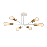 6 - Light Modern Metal 23.62'' Sputnik Semi-Flush Mount Ceiling Light
