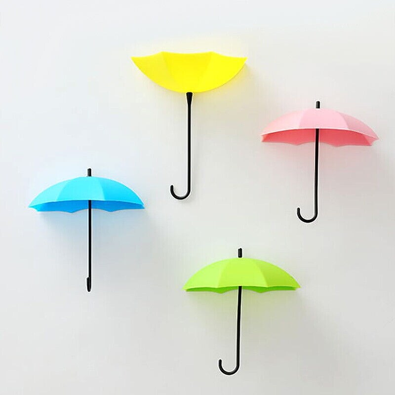 6 Colorful Umbrella Wall Hooks for Keys