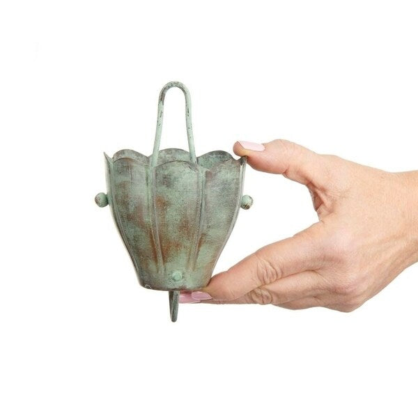 Crocus Copper 6-cup Rain Chain by Good Directions