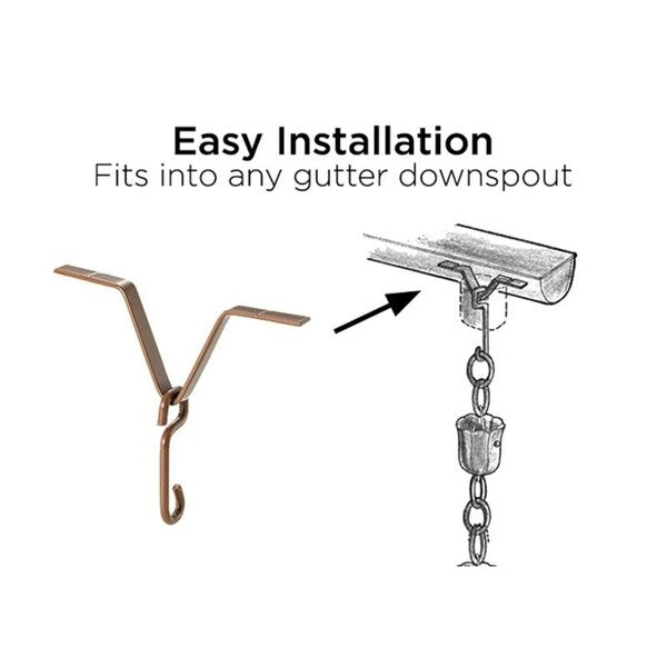 Crocus Copper 6-cup Rain Chain by Good Directions