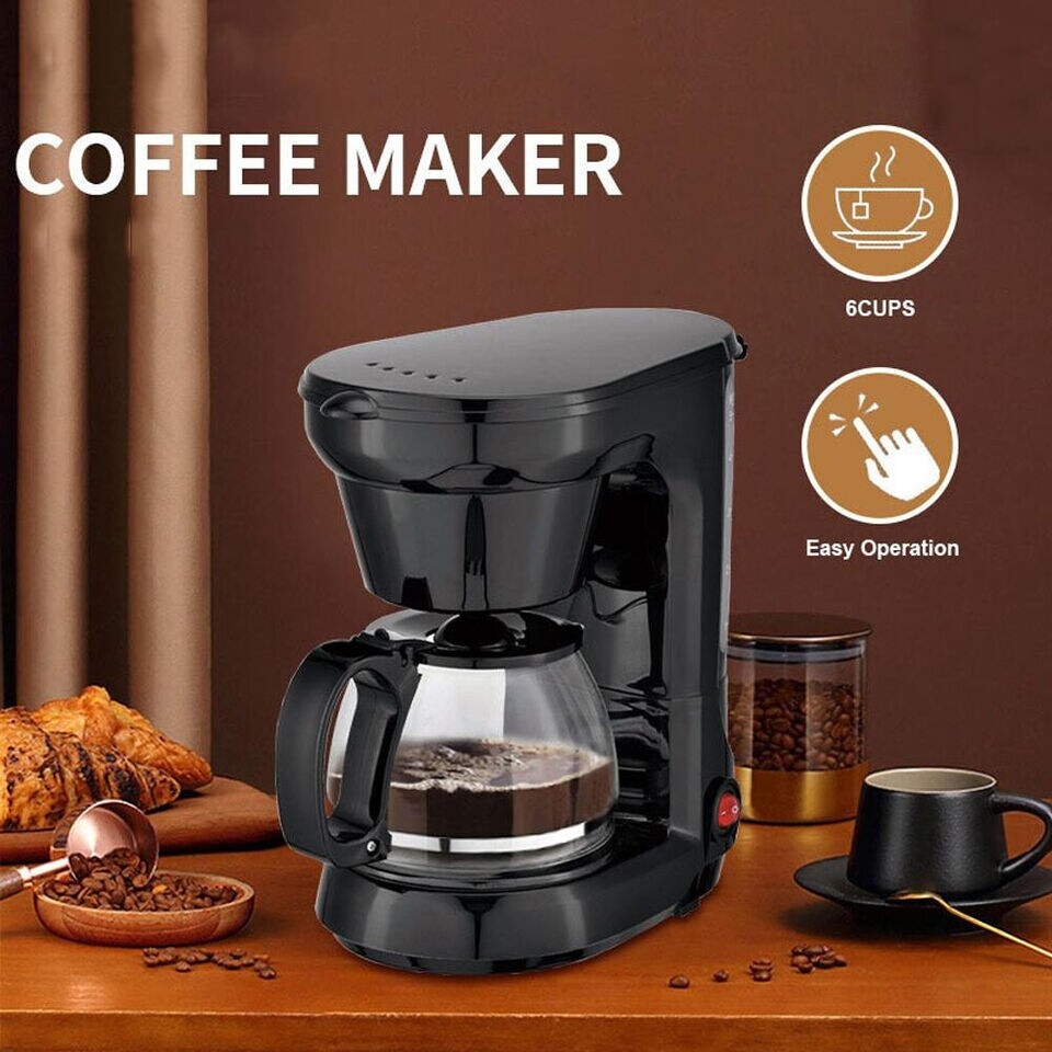 6-Cup Mini Drip Coffee Maker 750ML