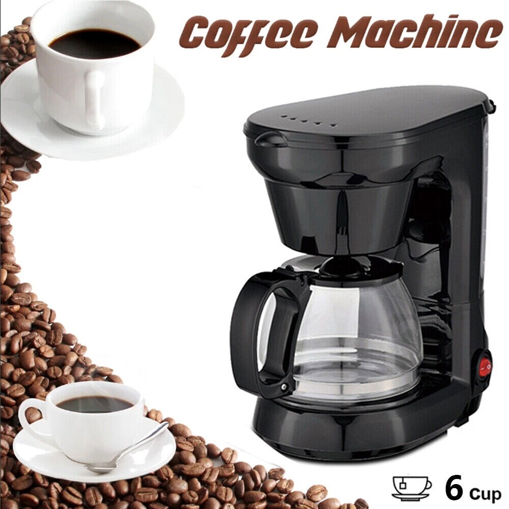 6-Cup Mini Drip Coffee Maker 750ML