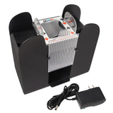 GSE™ 6-Deck Casino Automatic Card Shuffler, AC/DC-Power/Battery-Operated Electric Shuffler Machine for Card Games