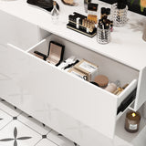 6 Drawer Chest Bedroom Modern High Gloss Wood Dresser Closet Storage