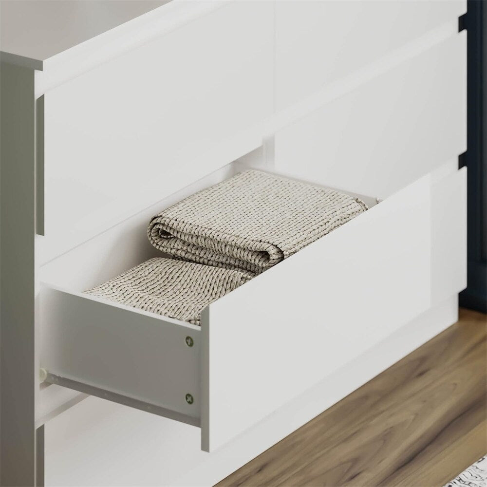 6 Drawer Double Dresser with No Handles