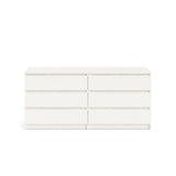 6 Drawer Double Dresser with No Handles