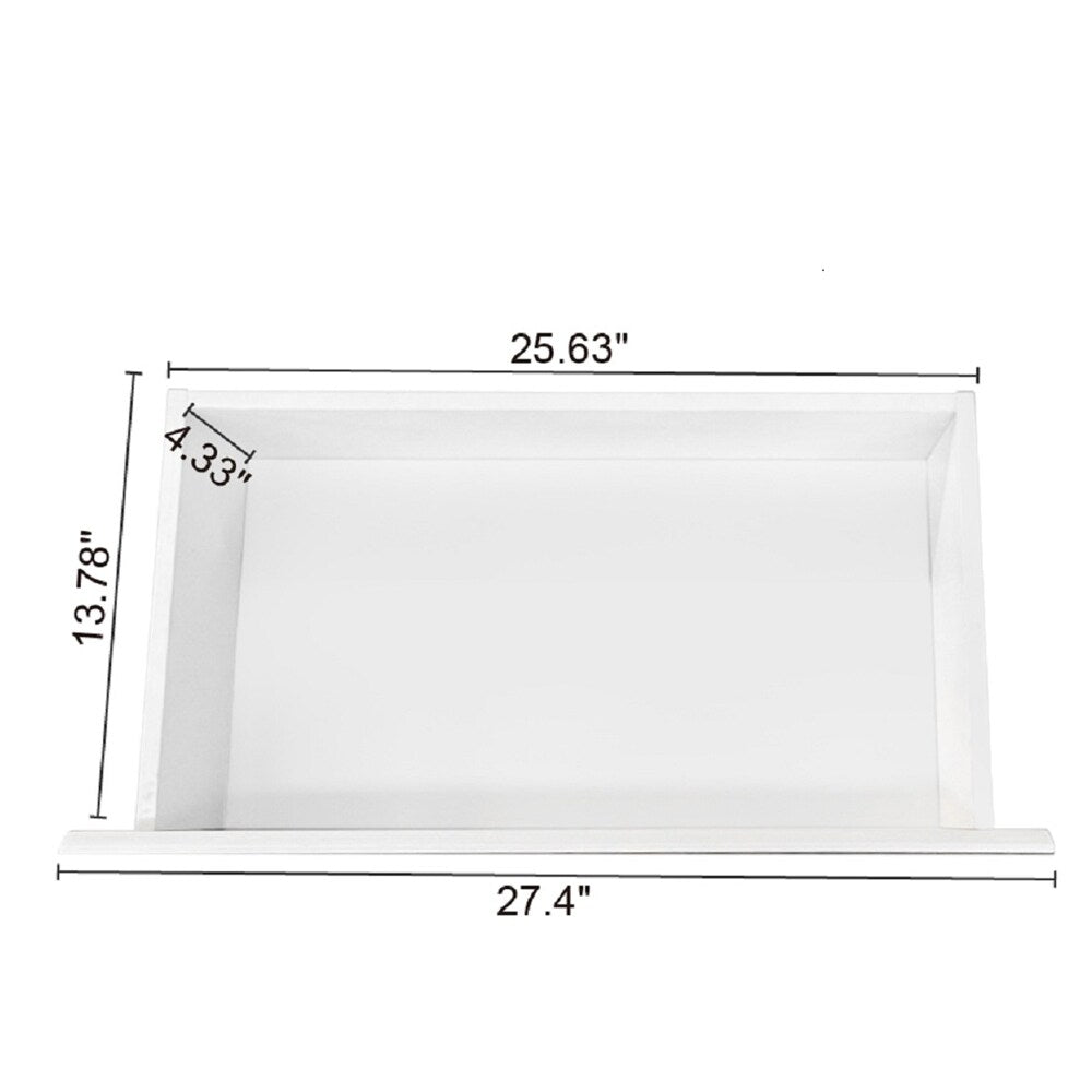 6 Drawer Double Dresser with No Handles