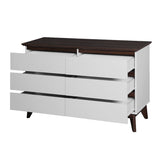 6-Drawer Double Dresser with Wide Drawers,Wood Storage Chest