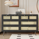 6 Drawer Dresser Modern Rattan Dresser Chest