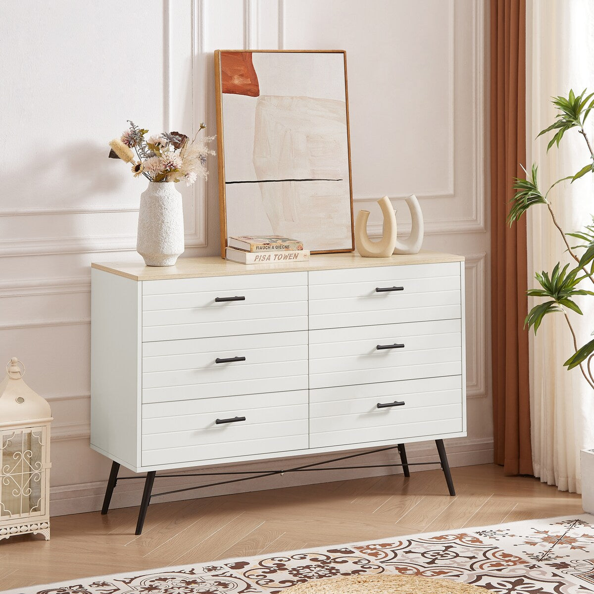 6 Drawer Dresser for Bedroom with Deep Drawers