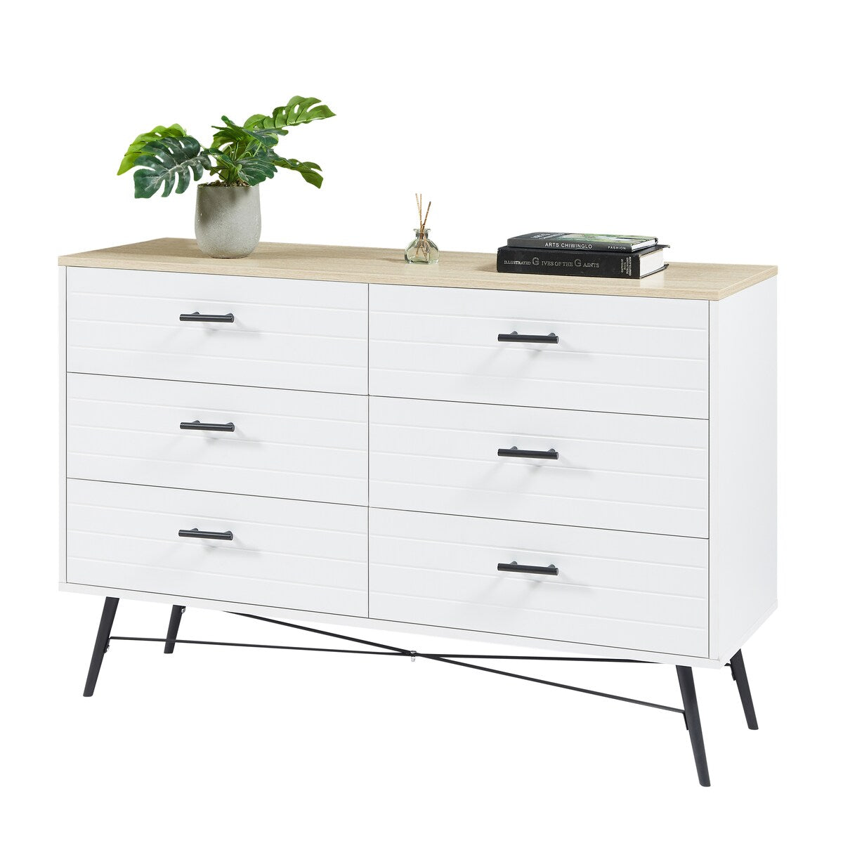 6 Drawer Dresser for Bedroom with Deep Drawers