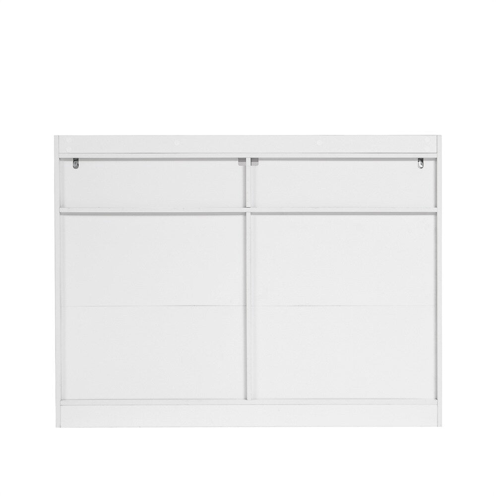 6 Drawer White Dresser with LED Lights, Modern Dressers & Chests