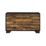 Wooden 6-Drawers Dresser, Drawer Closet in Walnut