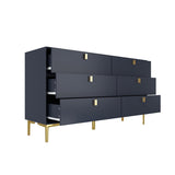 6 Drawers Storage Dresser Mid Century Chest of Drawer Sideboard
