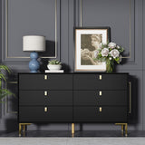 6 Drawers Storage Dresser Mid Century Chest of Drawer Sideboard
