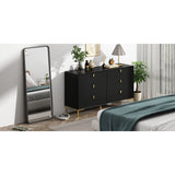 6 Drawers Storage Dresser Mid Century Chest of Drawer Sideboard