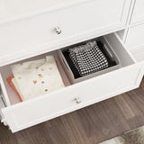6 Drawes Dresser Organizer Chest Bedroom Livingroom(White/Black)