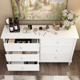 6 Drawes Dresser Organizer Chest Bedroom Livingroom(White/Black)