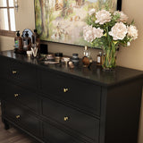 6 Drawes Dresser Organizer Chest Bedroom Livingroom(White/Black)