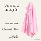 6 Ft Outdoor Patio Umbrella, Easy Open/Close Crank and Push Button Tilt Adjustment, Market Umbrellas