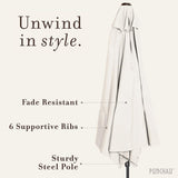 6 Ft Outdoor Patio Umbrella, Easy Open/Close Crank and Push Button Tilt Adjustment, Market Umbrellas