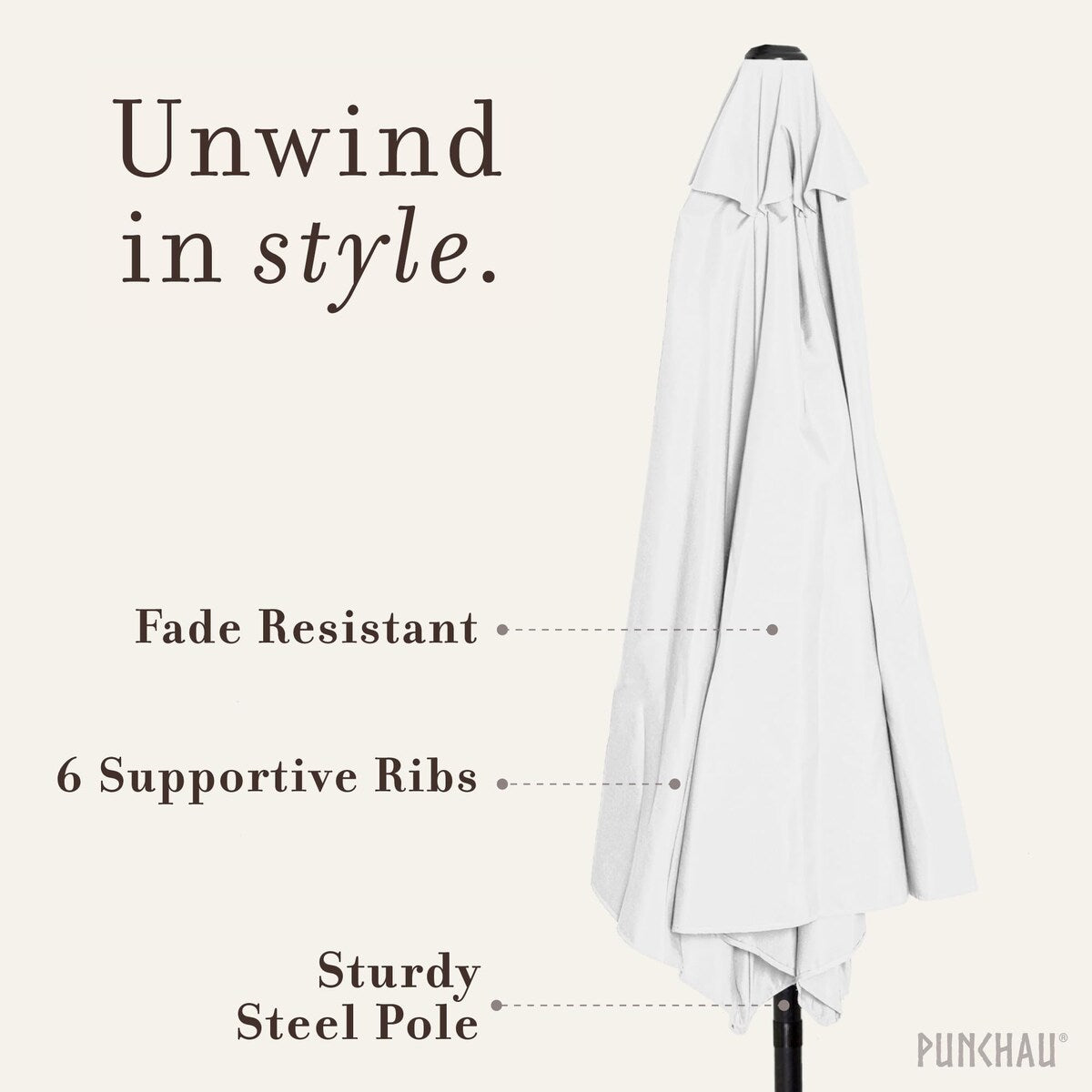 6 Ft Outdoor Patio Umbrella, Easy Open/Close Crank and Push Button Tilt Adjustment, Market Umbrellas