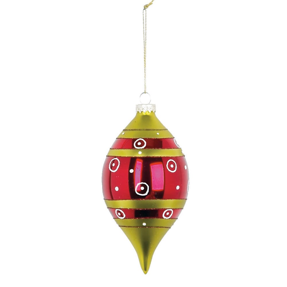 Sage & Co 6-inch Glass Finial Hanging Ornmt (Pack of 12)