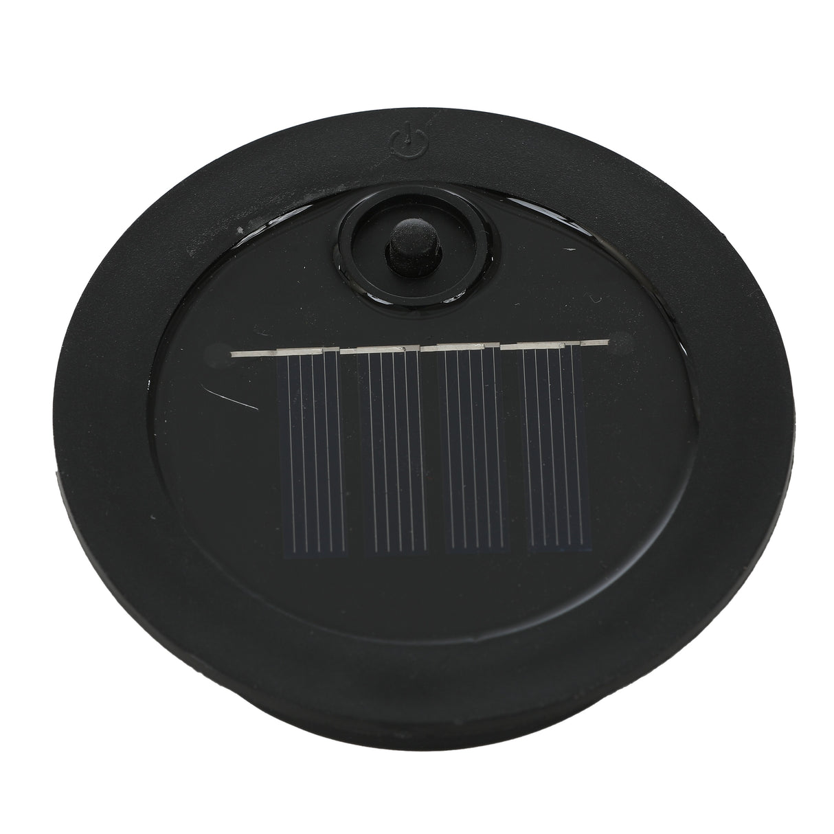 Black Metal 6-Inch Solar Powered Outdoor Decorative Lantern