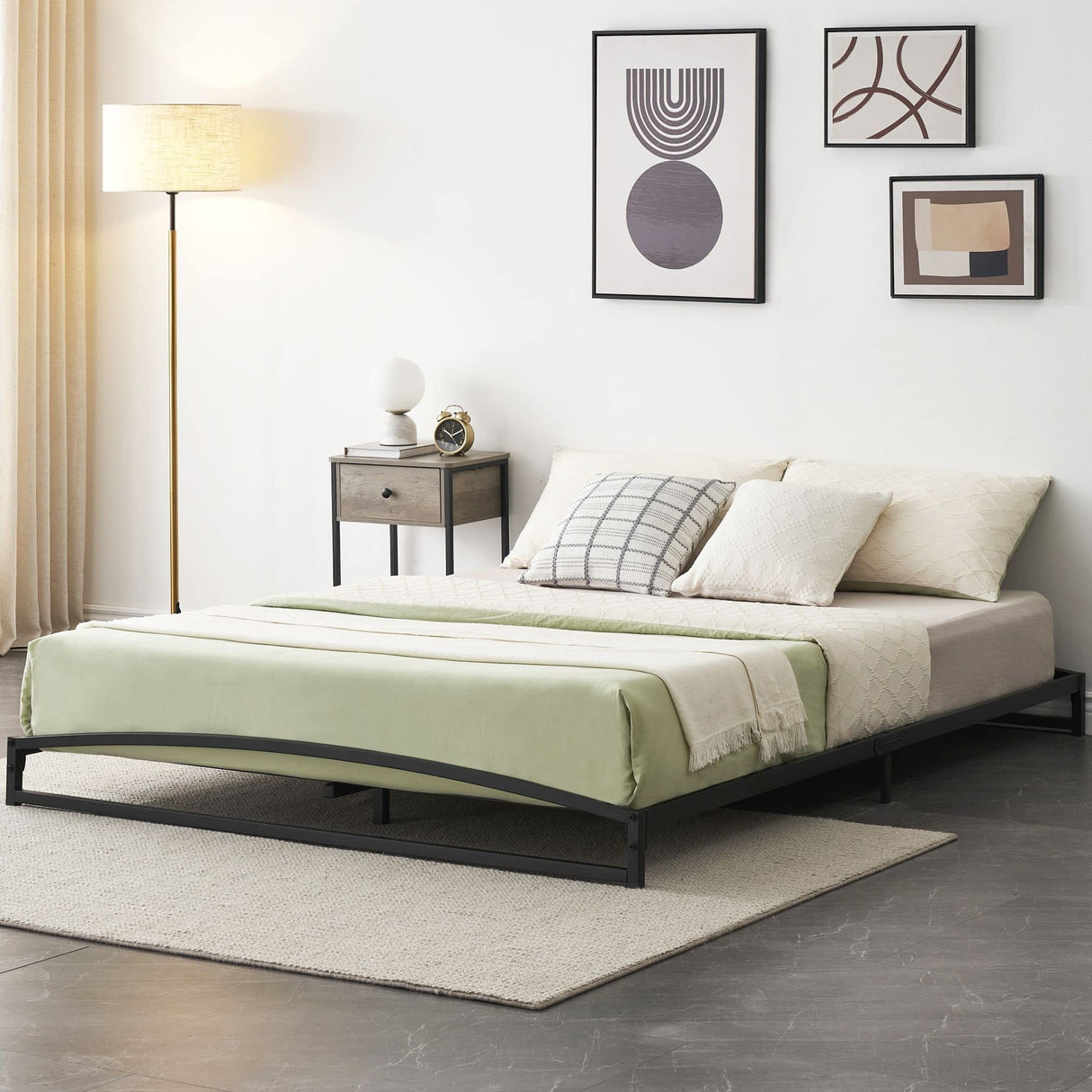 6 Inch Metal Platform Low Profile Bed Frame