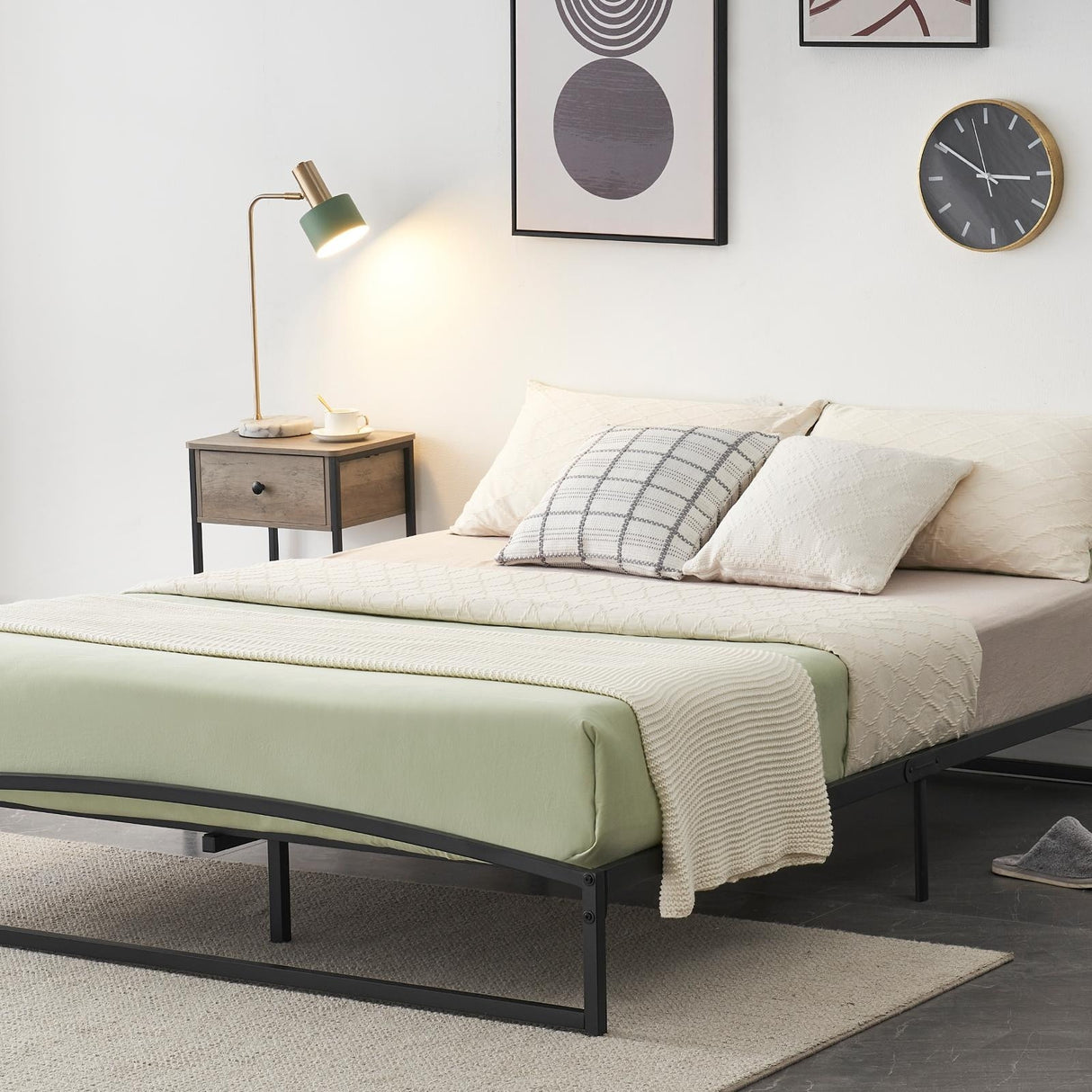 6 Inch Metal Platform Low Profile Bed Frame