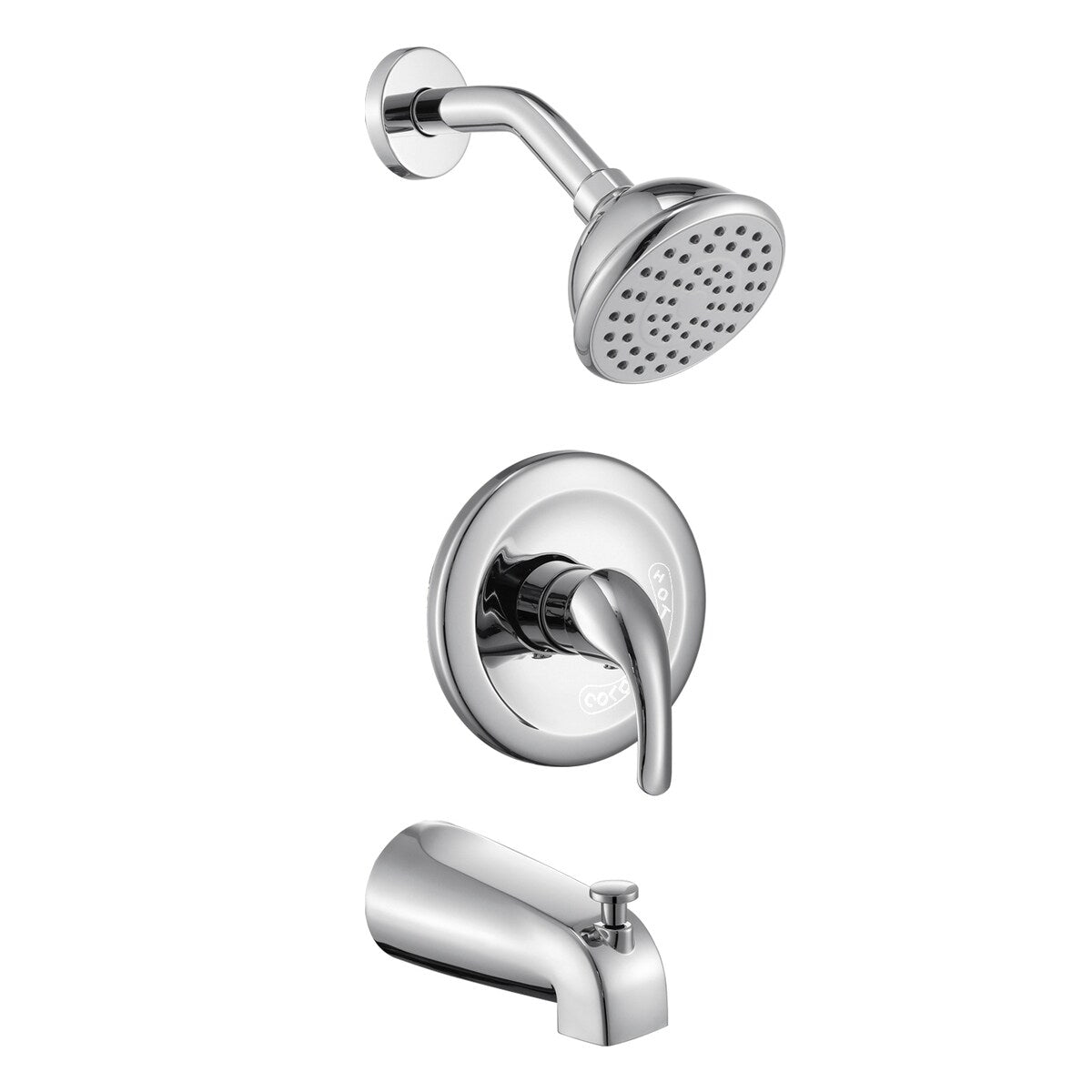 6 Inch Shower Faucet wih Tub Spout Combo in Kitchen