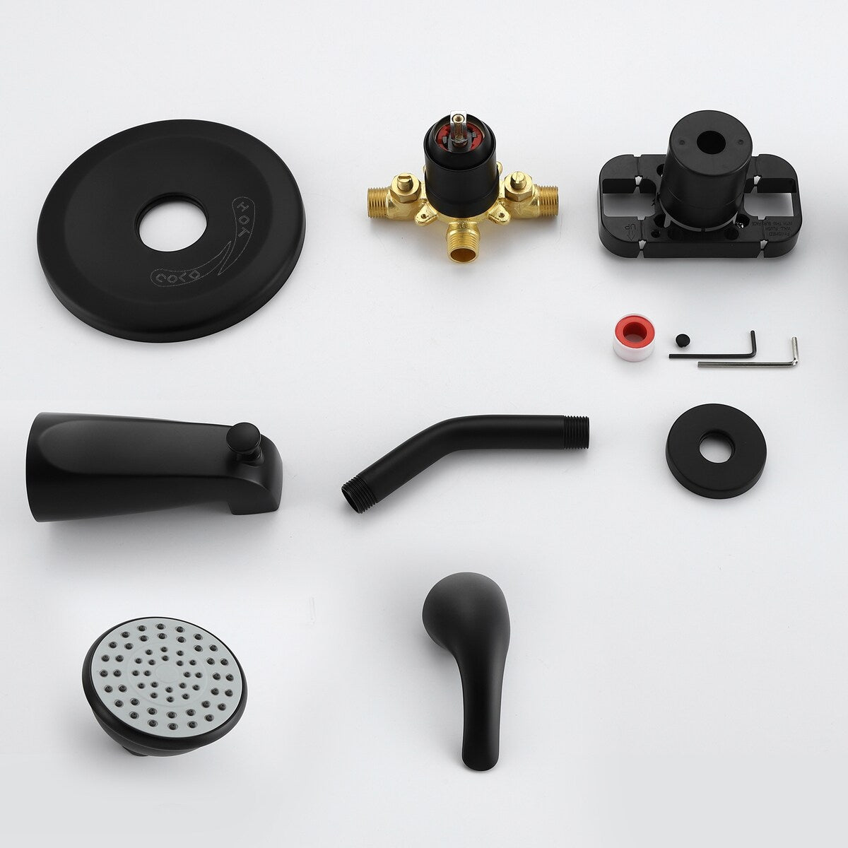 6 Inch Shower Faucet wih Tub Spout Combo in Kitchen